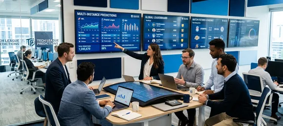 Panel corporativo de pronósticos deportivos y rankings multi-instancia